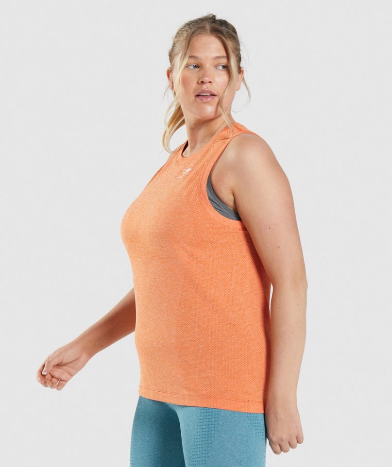 Women's Gymshark Vital Seamless 2.0 Light Tanks Orange | CA 6D18N0